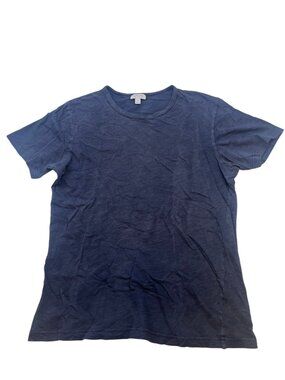Sunspel England Navy Blue Cotton T-Shirt N138-18